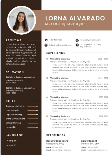 Professional CV Sample 51